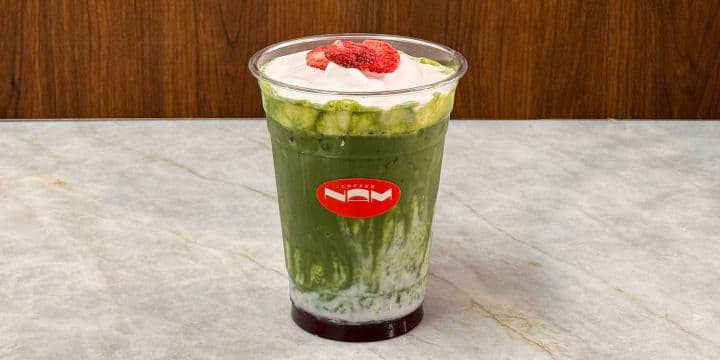 Strawberry Matcha menu item